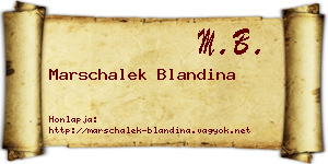 Marschalek Blandina névjegykártya